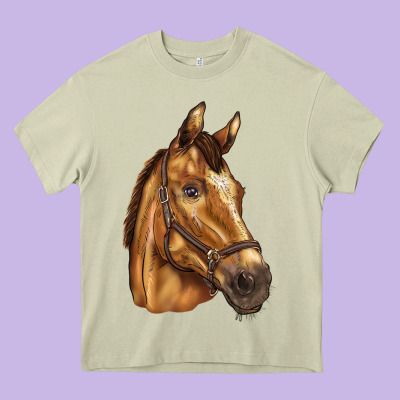 Horse Heavy Core Tee Designed By Barkaloodesign