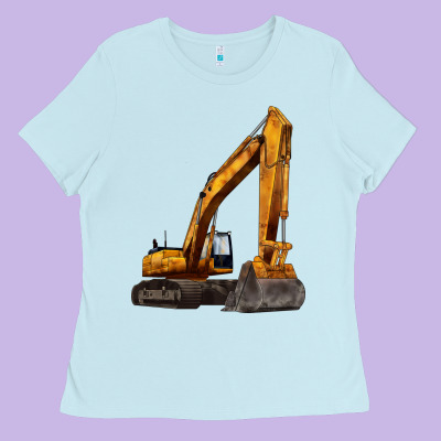 Excavator Ladies Tee Designed By Lillyallendesigns