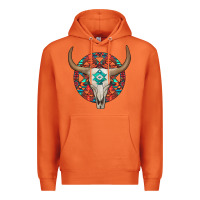Carrot turquoise aztec bullskull Premium Hoodie - JahusDesignShop