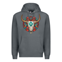 Rock turquoise aztec bullskull Premium Hoodie - JahusDesignShop