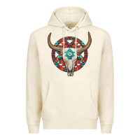 Tofu turquoise aztec bullskull Premium Hoodie - JahusDesignShop