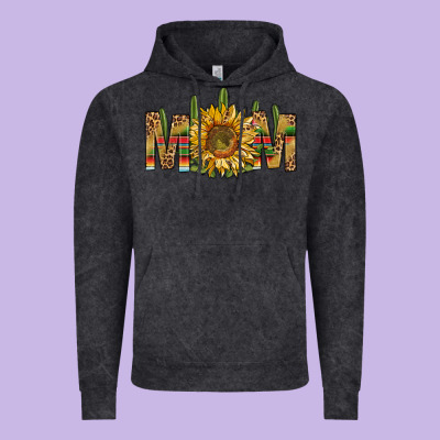 Western Mom With Sunflower Vintage Hoodie Designed By Bundleandbundleshop