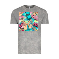 Cloud Rock hand cream and nail tools with serape and glitter seamless pattern bbs Vintage Tee - BundleAndBundleShop