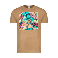 Vintage Camel hand cream and nail tools with serape and glitter seamless pattern bbs Vintage Tee - BundleAndBundleShop
