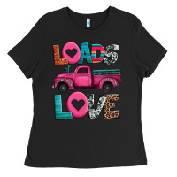 Loads Of Love Valentine's Day Truck Ladies Tee | Teevron