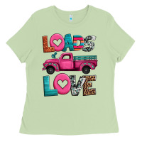 Matcha loads of love valentine's day truck Ladies Tee - Jasminsmagicworld
