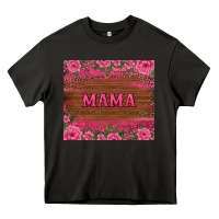 Asphalt floral leopard mama tumbler Heavy Core Tee - BarkalooDesign