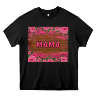 Black floral leopard mama tumbler Heavy Core Tee - BarkalooDesign