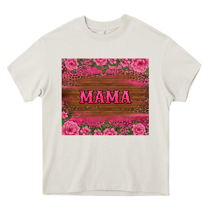 Floral Leopard Mama Tumbler Heavy Core Tee by BarkalooDesign | Teevron