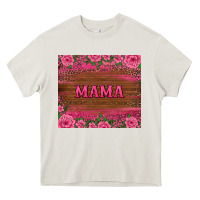 Cream floral leopard mama tumbler Heavy Core Tee - BarkalooDesign