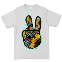 Aztec Sunflower Peace Sign Premium Tee | Teevron