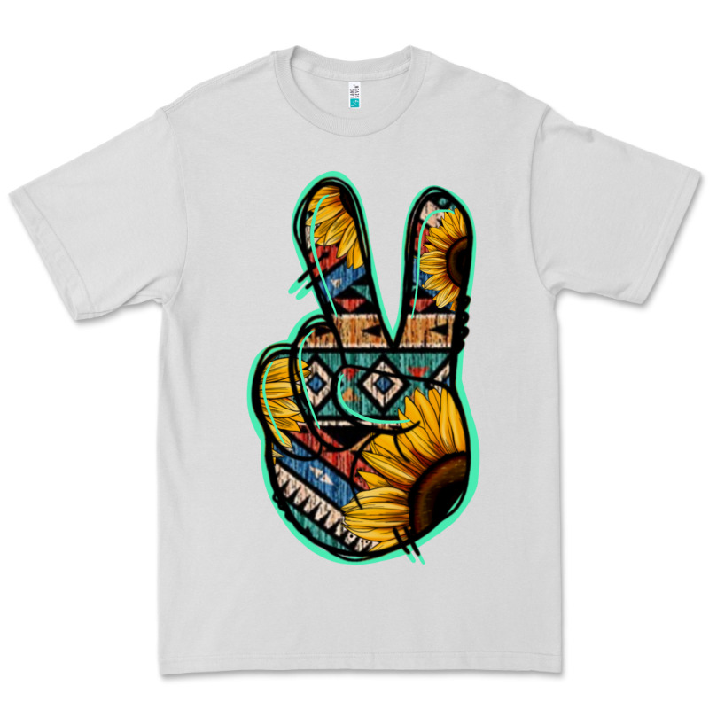 Aztec Sunflower Peace Sign Premium Tee by Jasminsmagicworld | Teevron