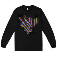 Black Peace Love Autism Long Sleeve Tee - Bettercallsaul