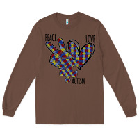 Chestnut Peace Love Autism Long Sleeve Tee - Bettercallsaul