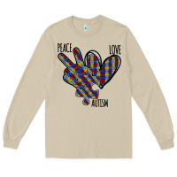 Mushroom Peace Love Autism Long Sleeve Tee - Bettercallsaul