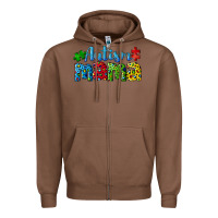 Chestnut autism mama Zipper Hoodie - CowGirlArtShop