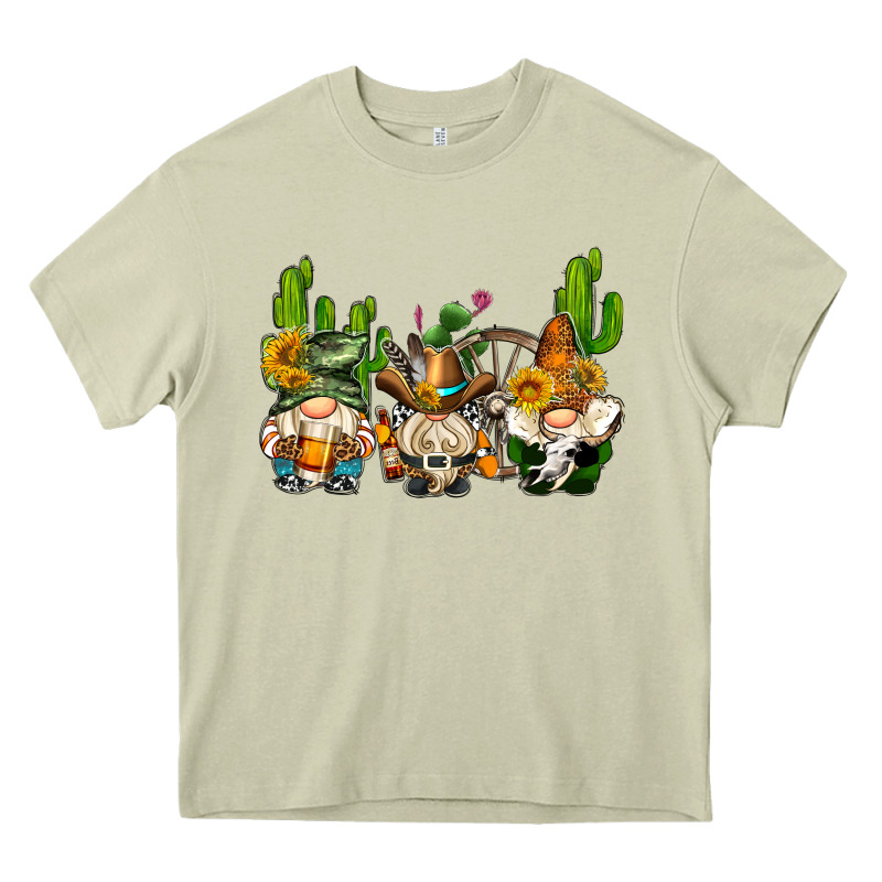 Western Gnomes With Cactus Heavy Core Tee by AdoDesignShop | Teevron