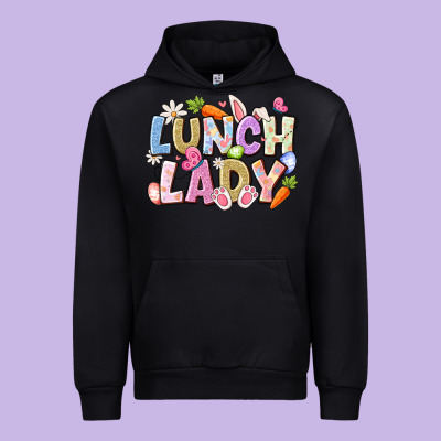 Lunch Lady Easter Urban Hoodie Designed By Cowhidedigitalart