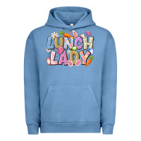 Pigment Pebble Blue lunch lady easter Urban Hoodie - CowhideDigitalArt