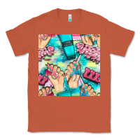 Copper hand cream and nail tools with serape and glitter seamless pattern bbs Classic Tee - BundleAndBundleShop