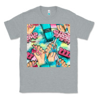 Heather Grey hand cream and nail tools with serape and glitter seamless pattern bbs Classic Tee - BundleAndBundleShop