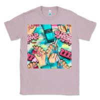 Lilac hand cream and nail tools with serape and glitter seamless pattern bbs Classic Tee - BundleAndBundleShop
