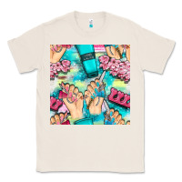 Natural hand cream and nail tools with serape and glitter seamless pattern bbs Classic Tee - BundleAndBundleShop
