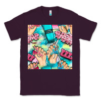 Plum hand cream and nail tools with serape and glitter seamless pattern bbs Classic Tee - BundleAndBundleShop