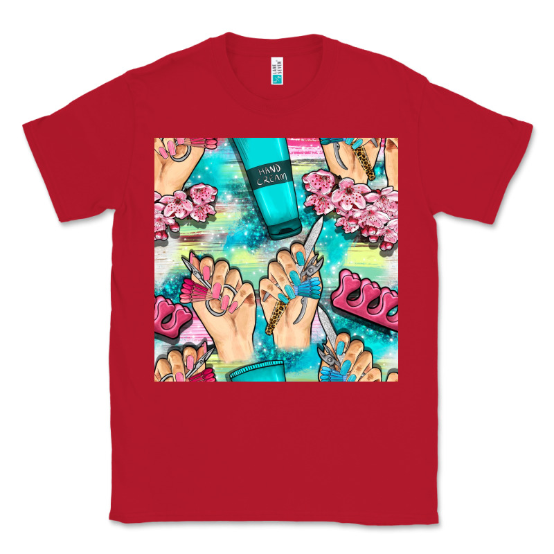 Hand Cream And Nail Tools With Serape And Glitter Seamless Pattern Bbs Classic Tee by BundleAndBundleShop | Teevron
