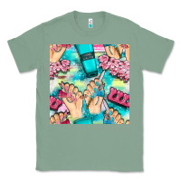 Sage hand cream and nail tools with serape and glitter seamless pattern bbs Classic Tee - BundleAndBundleShop