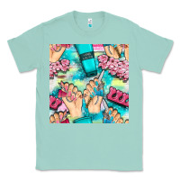Seafoam hand cream and nail tools with serape and glitter seamless pattern bbs Classic Tee - BundleAndBundleShop