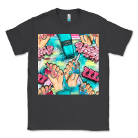 Smoke hand cream and nail tools with serape and glitter seamless pattern bbs Classic Tee - BundleAndBundleShop