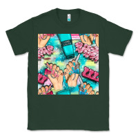 Sports Green hand cream and nail tools with serape and glitter seamless pattern bbs Classic Tee - BundleAndBundleShop