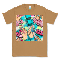 Toasted Coconut hand cream and nail tools with serape and glitter seamless pattern bbs Classic Tee - BundleAndBundleShop