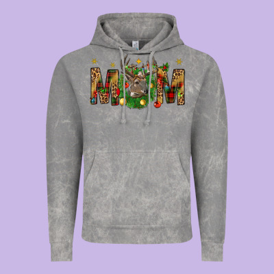 Western Mom With Reindeer Vintage Hoodie Designed By Bundleandbundleshop