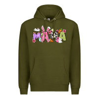 Army Green Easter mama Premium Hoodie - OliviaCreatesArt