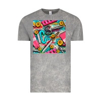 Cloud Rock nail art tools and hand cream with serape and turquoise glitter seamle Vintage Tee - BundleAndBundleShop
