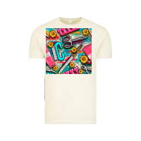 Vintage Arctic nail art tools and hand cream with serape and turquoise glitter seamle Vintage Tee - BundleAndBundleShop