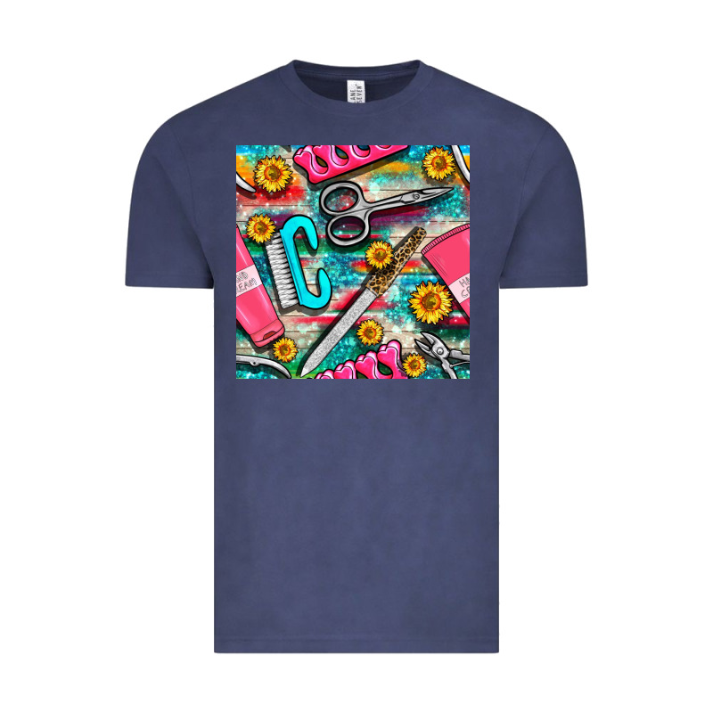 Nail Art Tools And Hand Cream With Serape And Turquoise Glitter Seamle Vintage Tee by BundleAndBundleShop | Teevron