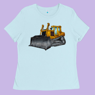 Bulldozer Ladies Tee Designed By Lillyallendesigns