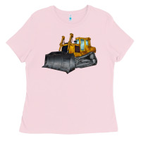 Bubblegum Pink Bulldozer Ladies Tee - LillyAllenDesigns