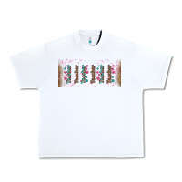 White teacher gemstone and pink flower libbey glass Urban Heavy Tee - BundleAndBundleShop