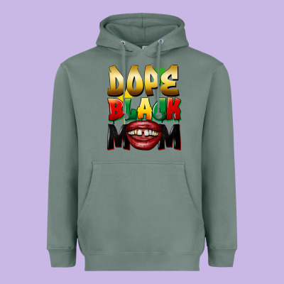 Dope Black Mom Heavyweight Hoodie Designed By Fadigitalartstudio