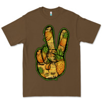 Cacao Pineapple Peace Sign Premium Tee - Jasminsmagicworld