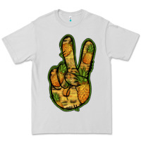 Dove Grey Pineapple Peace Sign Premium Tee - Jasminsmagicworld