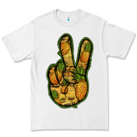 White Pineapple Peace Sign Premium Tee - Jasminsmagicworld