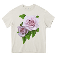 Cream Silver Lining Rose Heavy Core Tee - LillyAllenDesigns