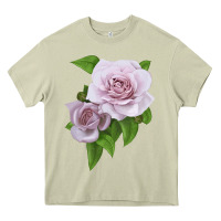 Mossy Silver Lining Rose Heavy Core Tee - LillyAllenDesigns
