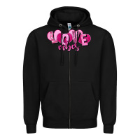 Black Love vibes Valentine's Day Zipper Hoodie - HowdyJamesFarm