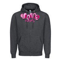 Smoke Love vibes Valentine's Day Zipper Hoodie - HowdyJamesFarm